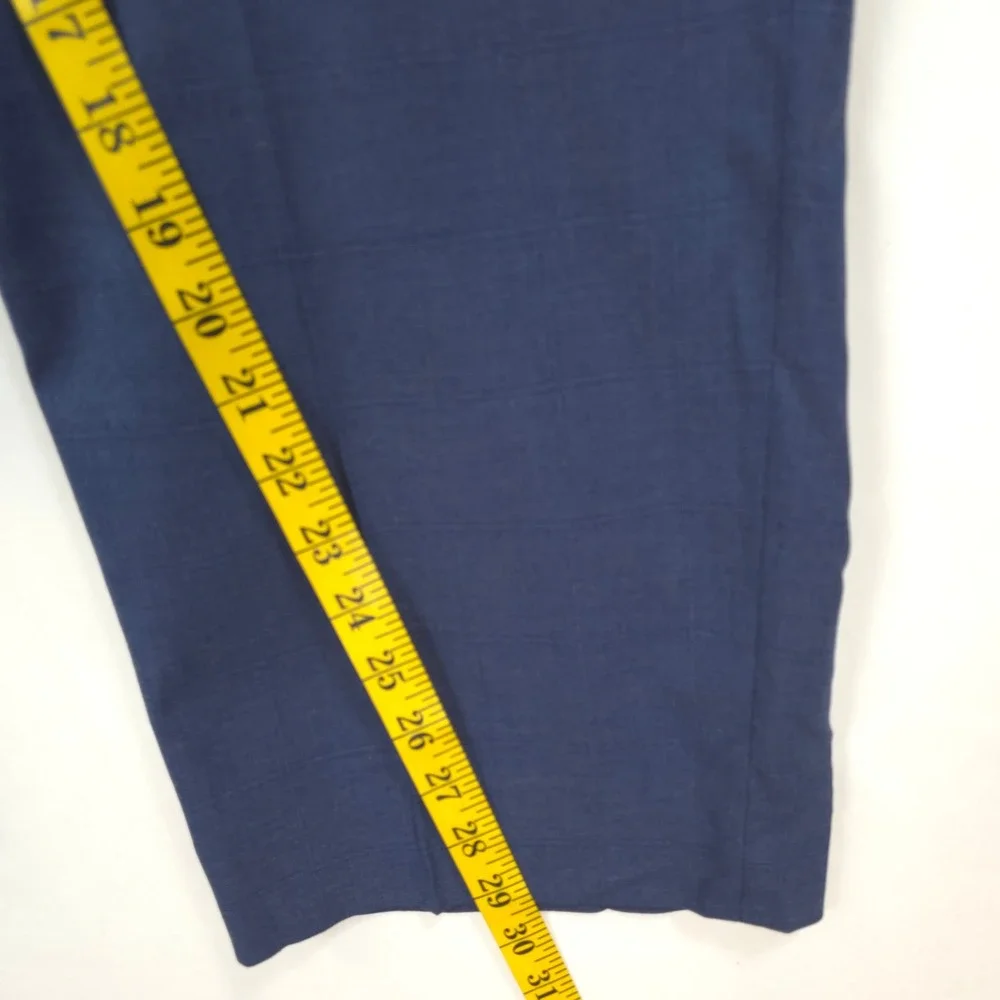 Ralph Lauren Dress Pants Mens 40W x 30L Stretch Check Blue Professional Classic